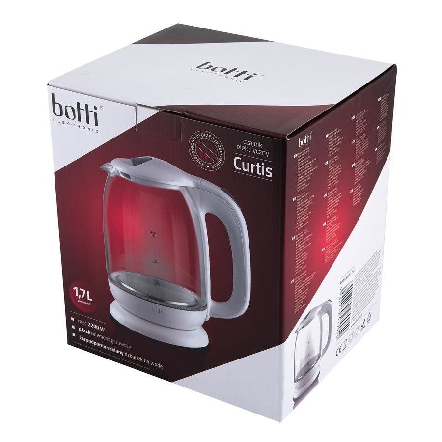 Czajnik elektryczny szklany Botti Electronic Curtis 1,7 l