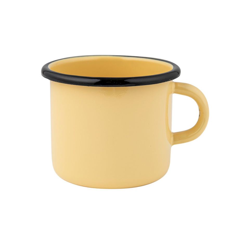Kubek emaliowany na indukcję Emalia Polska Pleszew kremowy 9 cm 550 ml