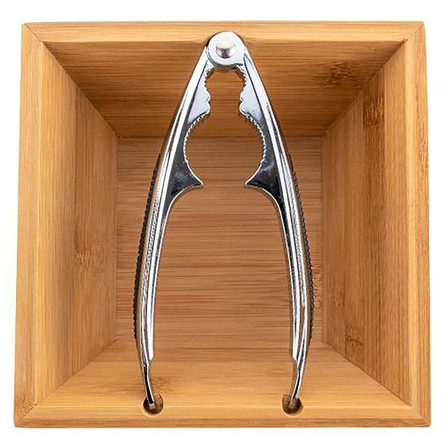 Miska miseczka bambusowa z dziadkiem do orzechów Florina Bambou 16,5 x 16,5 x 9,2 cm