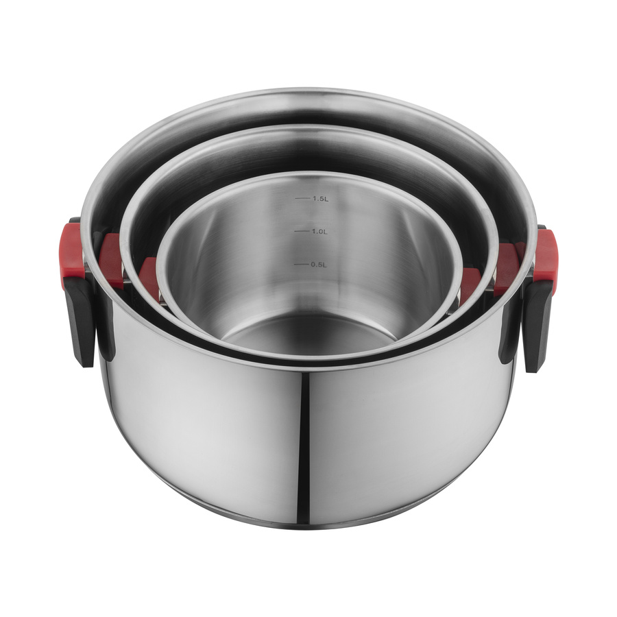 Komplet garnków nierdzewnych Florina Space by Mateusz Gessler 6 elementów