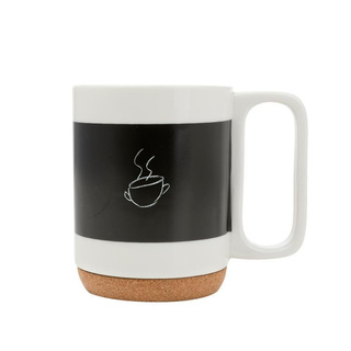 Kubek na korkowej podstawce Florina Black 280 ml