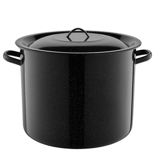 Garnek emaliowany Emalia Polska Pleszew gładki z pokrywką 40 cm 40 l