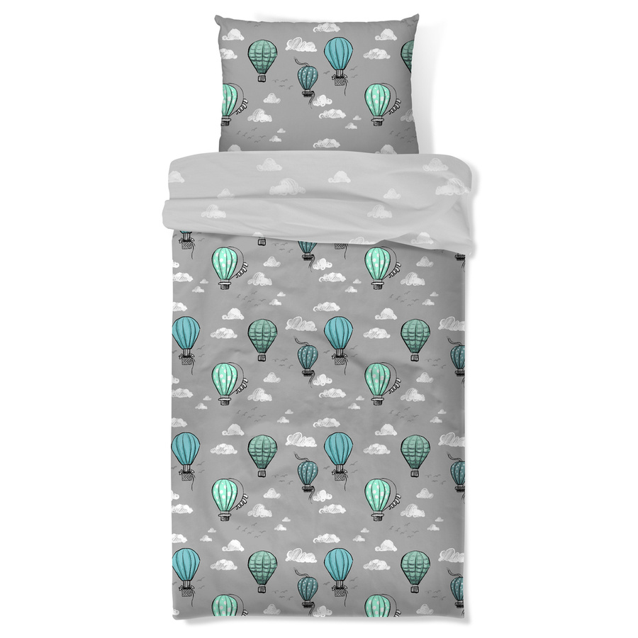 Komplet pościeli dziecięcej Miss Lucy Forever Young Balony 140x200 cm i 70x80 cm
