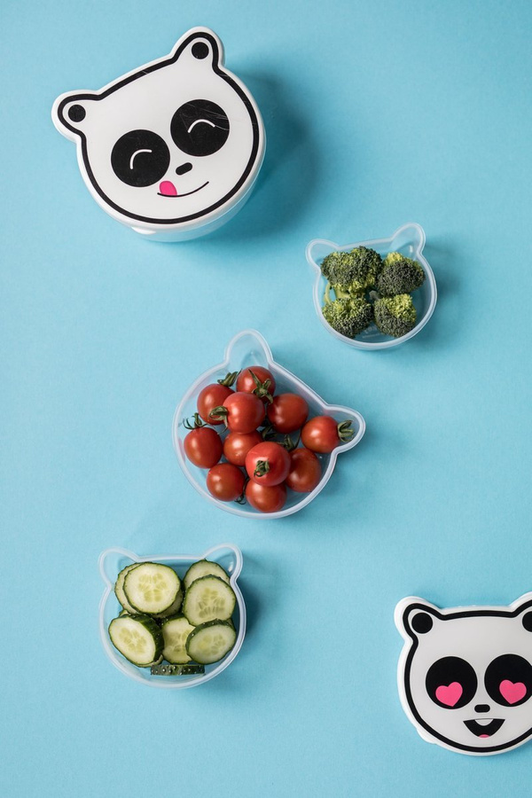 Komplet 4 pojemników śniadaniowych Praktyczna 200 ml, 300 ml, 400 ml, 600 ml