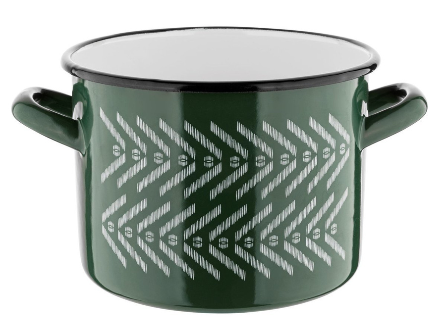 Komplet garnków emaliowanych na indukcję Emalia Polska Pleszew Boho 1,6 l; 2,5 l; 3,55 l ; 4,7 l; 6,25 l