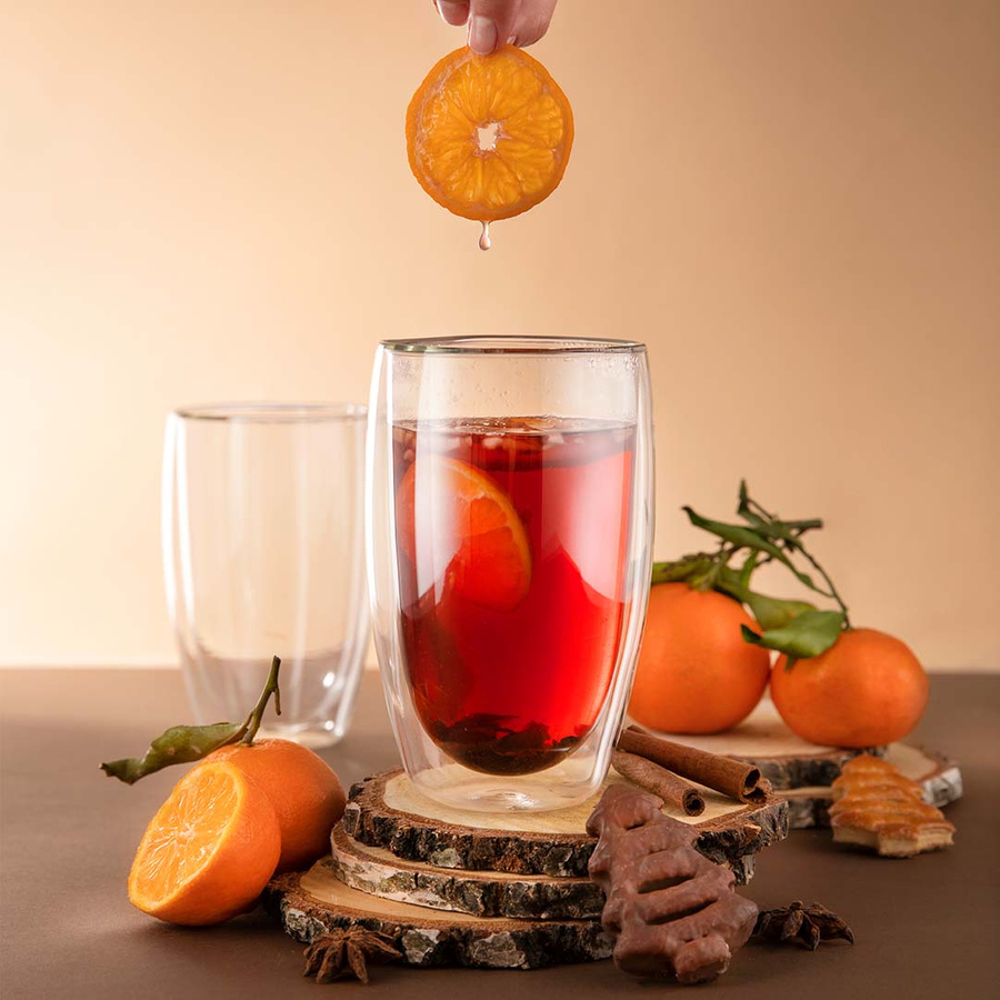 Zestaw 6 sztuk Szklanki termiczne double wall Florina Malachit 450 ml