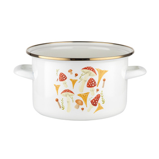 Garnek emaliowany Emalia Polska Pleszew Grzybki 20 cm 3,75 l