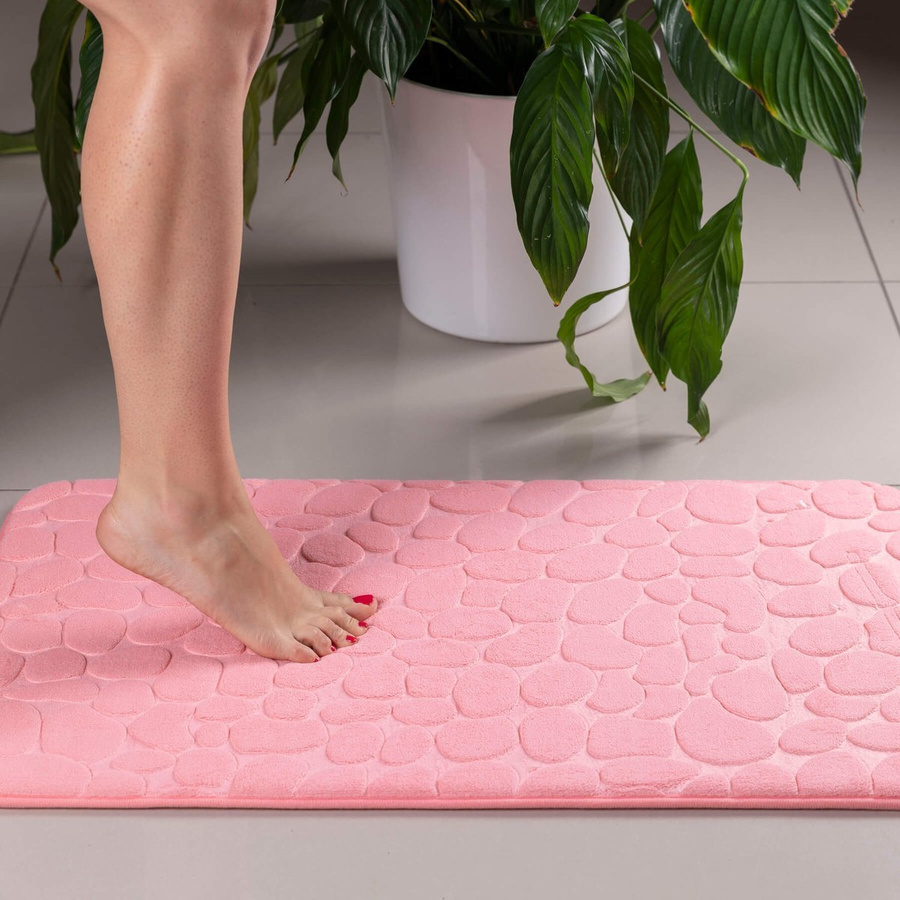 Dywanik łazienkowy Miss Lucy mosaic 50x80 róż