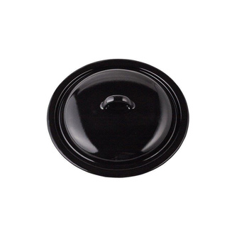 Pokrywka emaliowana Emalia Polska Pleszew 20 cm czarna