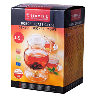 Dzbanek żaroodporny z podgrzewaczem Termisil 1,5 l