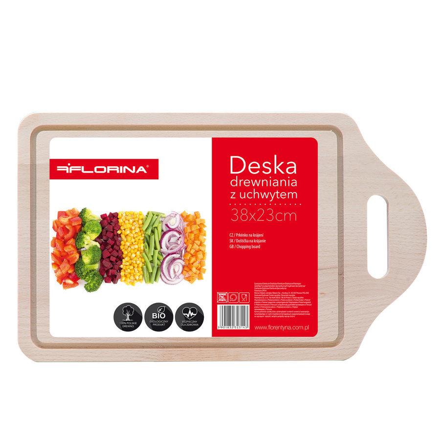 Deska kuchenna Florina z uchwytem duża 38 x 23 cm