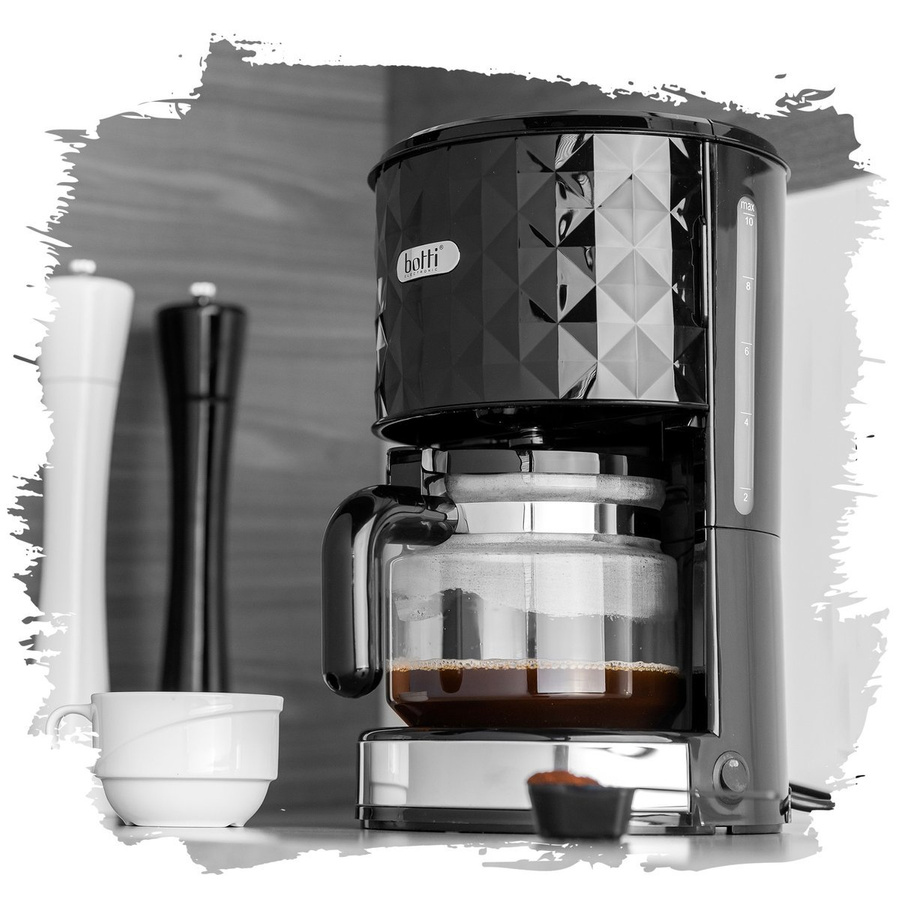 Ekspres do kawy przelewowy Botti Nero czarny 1000 W