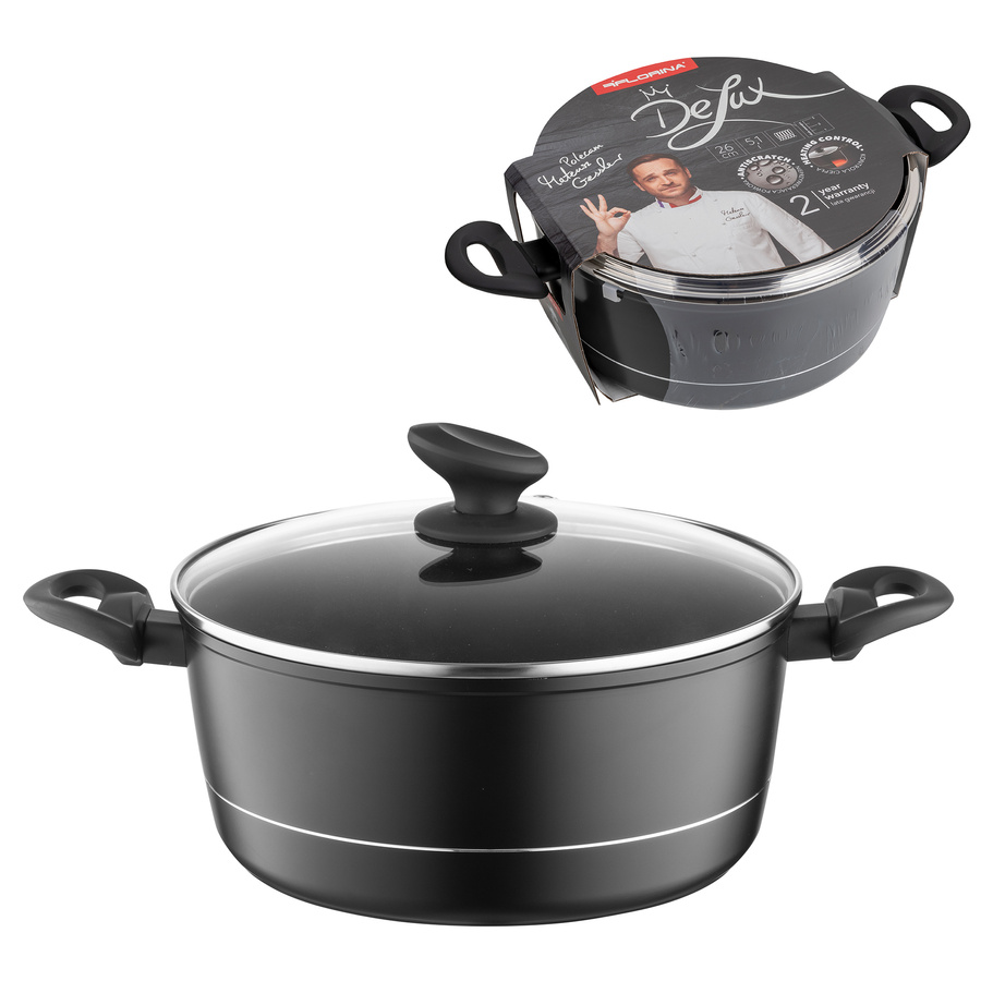 Zestaw garnków aluminiowych Florina Delux 16 cm; 24 cm; 26 cm | 1 l; 2,3 l; 5,1 l