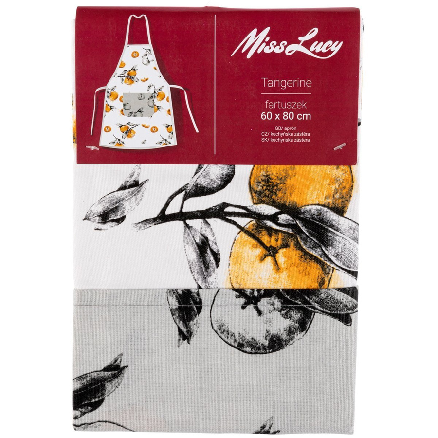 Fartuch 60x80cm Tangerine biały Miss Lucy
