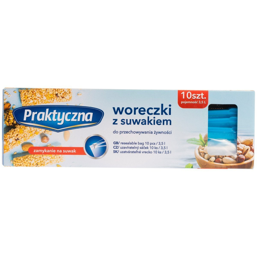 Woreczki z suwakiem Praktyczna 3,5 l 10 szt.