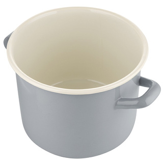 Garnek emaliowany Emalia Polska Pleszew Forte szary 3l