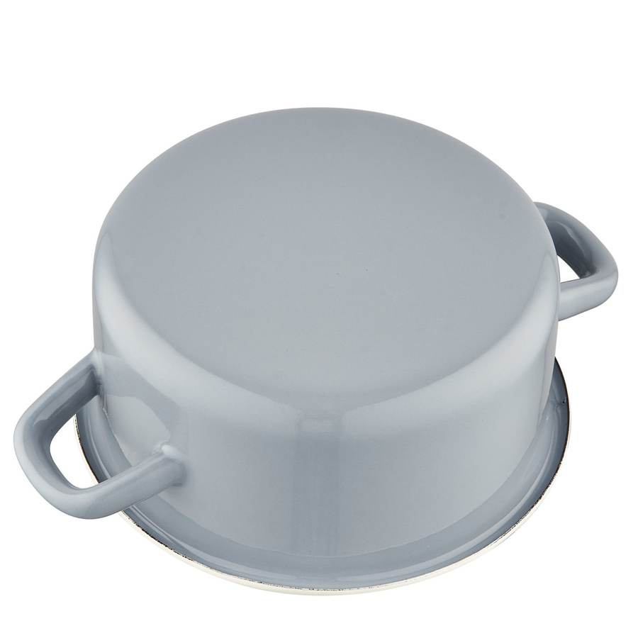 Garnek emaliowany Emalia Polska Pleszew Forte szary 1,5l