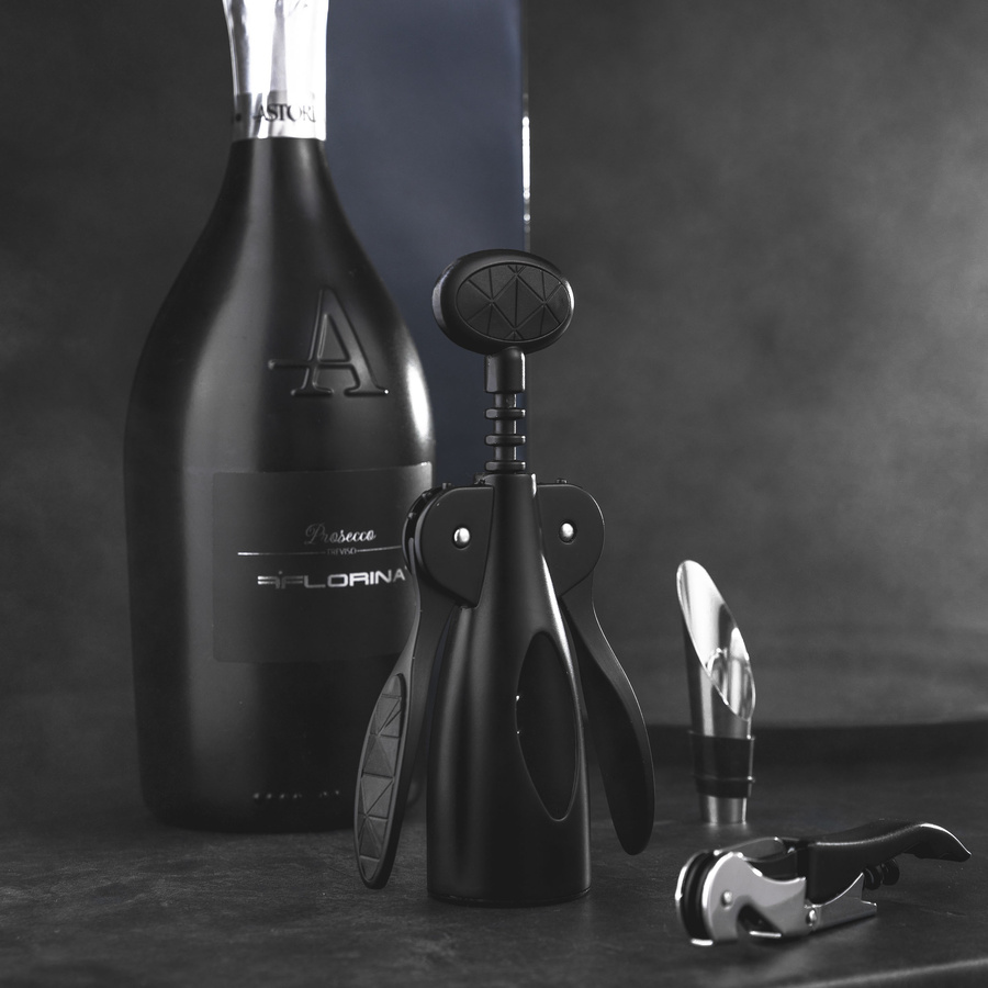 Korkociąg skrzydełkowy do wina Florina Black