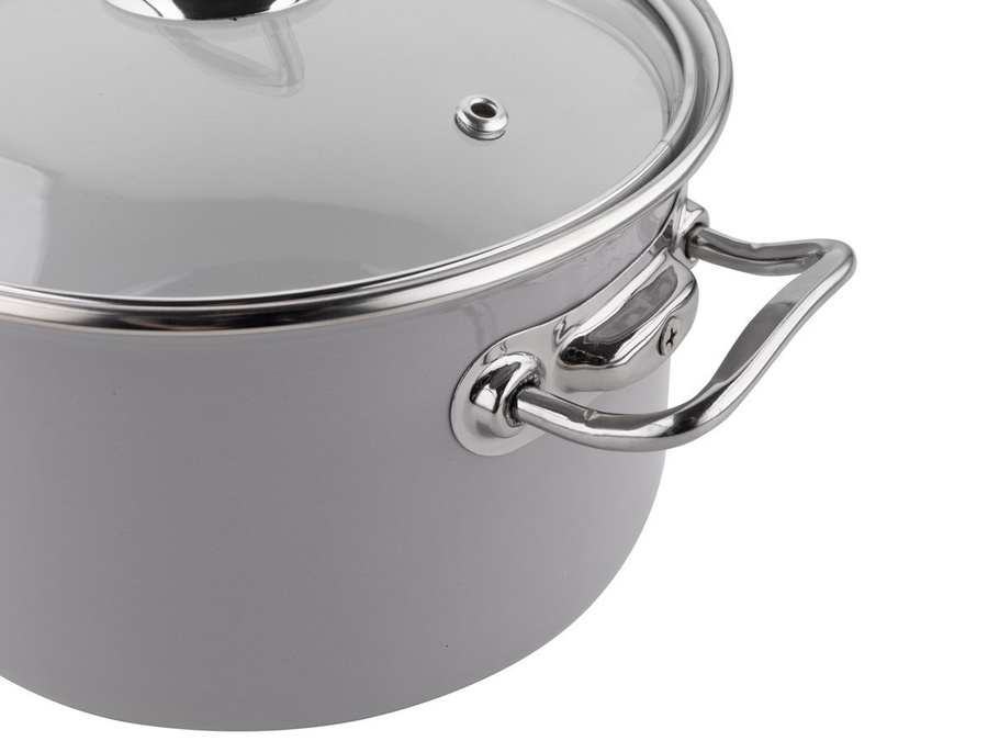 Zestaw garnków emaliowanych Primario 16/18/20/22cm Emalia Pleszew