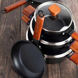 Komplet garnków i patelni z powłoką ceramiczną Florina Natura Line 2,2 l; 2,2l; 4,0 l; 6 l; 26 cm