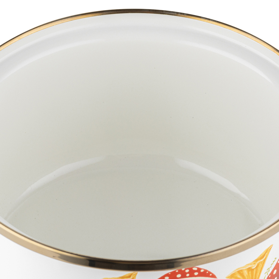 Rondel emaliowany Emalia Polska Pleszew Grzybki 16 cm 1,15 l