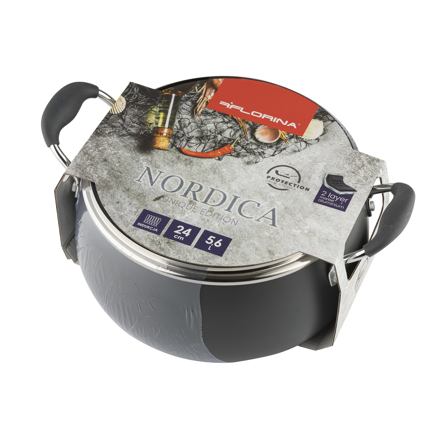 Garnek aluminiowy Florina Nordica 24 cm 5,6 l