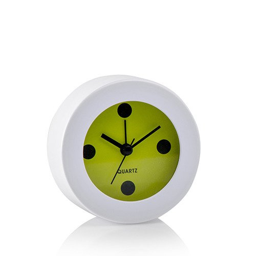 Zegar z budzikiem dla dzieci / młodzieży Punkto zielony zasilany baterią Florina