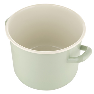 Garnek emaliowany Emalia Polska Pleszew Forte jasnozielony 23 cm 8 l