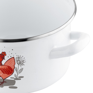 Garnek emaliowany Emalia Polska Pleszew Rubinka 18 cm 2,6 l