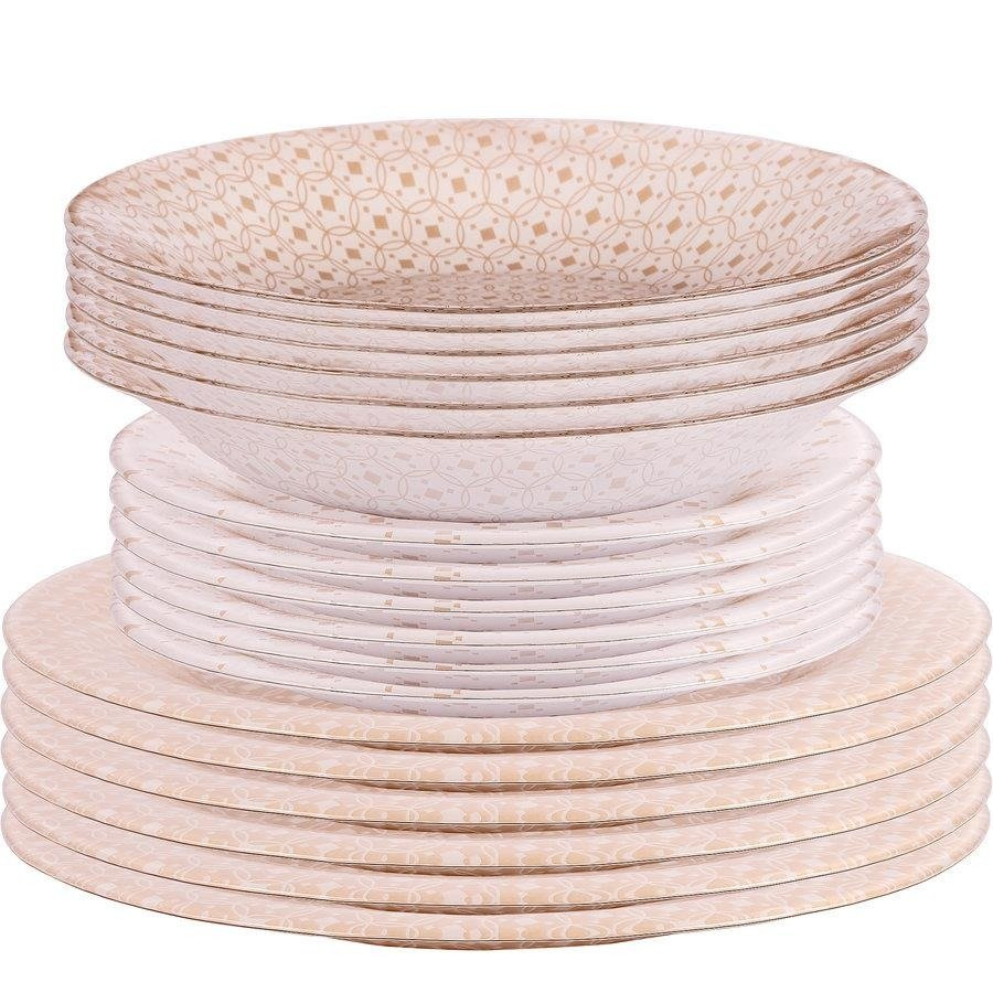 KOMPLET ZESTAW SERWIS OBIADOWY CERAMIC 18EL 6 OSÓB