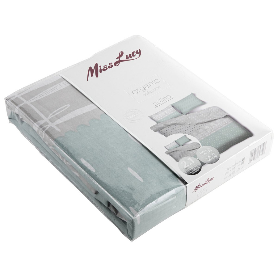 Komplet pościeli Miss Lucy Organic Polino 160 x 200 cm / 2 x 70 x 80 cm bawełna