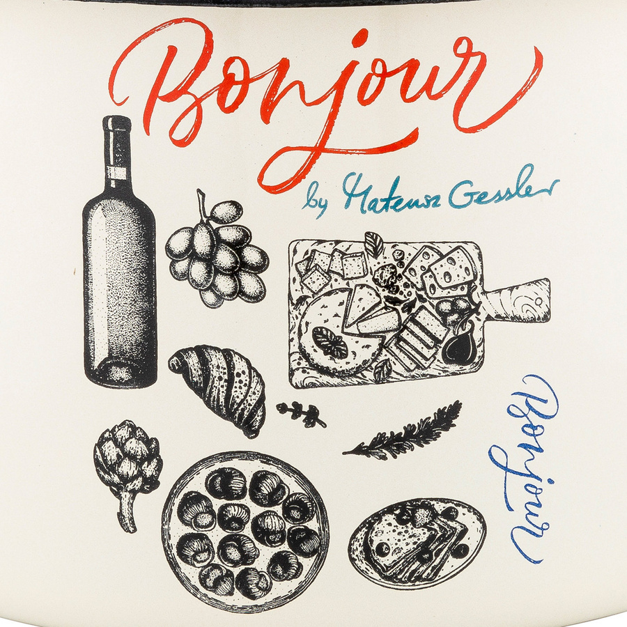 Garnek emaliowany Emalia Polska Pleszew Bonjour by Mateusz Gessler 20 cm 4,8 l