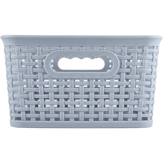 Koszyk Praktyczna Rattan Classic niebieski kwadratowy 4,5 l