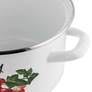 Garnek emaliowany Emalia Polska Pleszew Kalina 18 cm 2,65 l