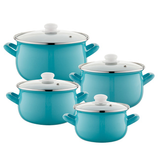 Zestaw garnków emaliowanych Emalia Polska Pleszew CAPRI 16/18/20/22 cm