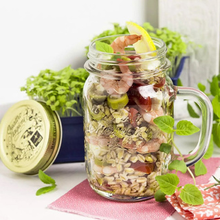 Słoik kubek Bormioli Rocco Quattro Stagioni z uchwytem 400 ml