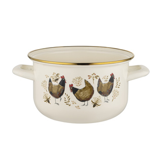 Garnek emaliowany złota kurka 16 cm 2 l