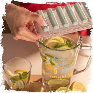 Foremki do lodu Praktyczna prostokątna miętowa - 2szt.