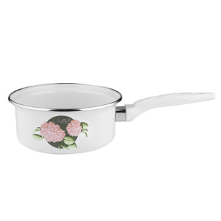 Rondel emaliowany na indukcję i gaz Emalia Polska Pleszew Hortensja 16 cm 1,3 l