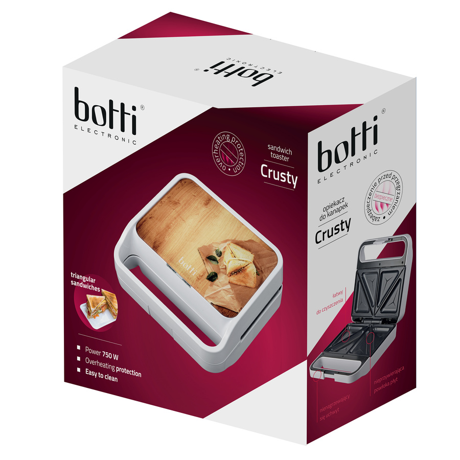 Opiekacz do kanapek Botti Electronic Crusty Tost Wood