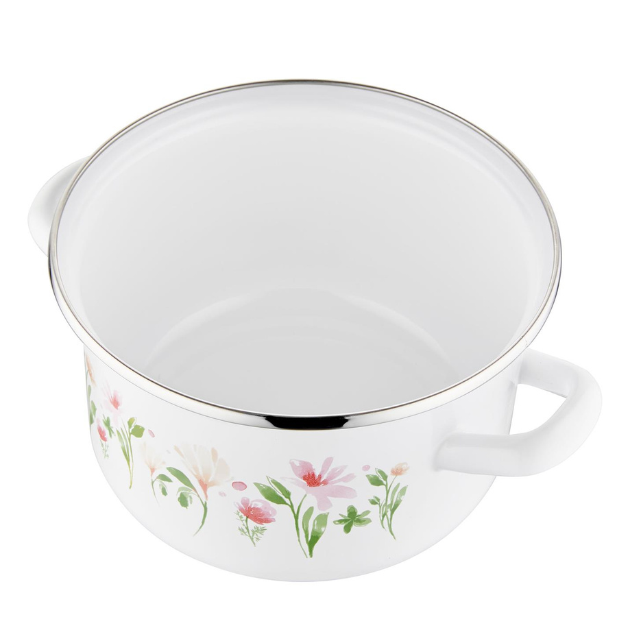 Garnek emaliowany Emalia Polska Pleszew Spring 16 cm 2 l