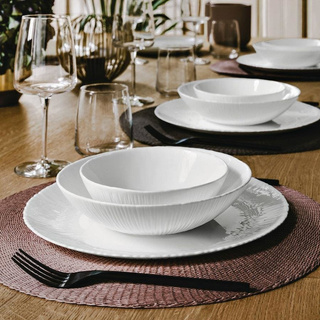 Talerze obiadowe Bormioli Rocco Coconut dla 6 osób 18 elementów