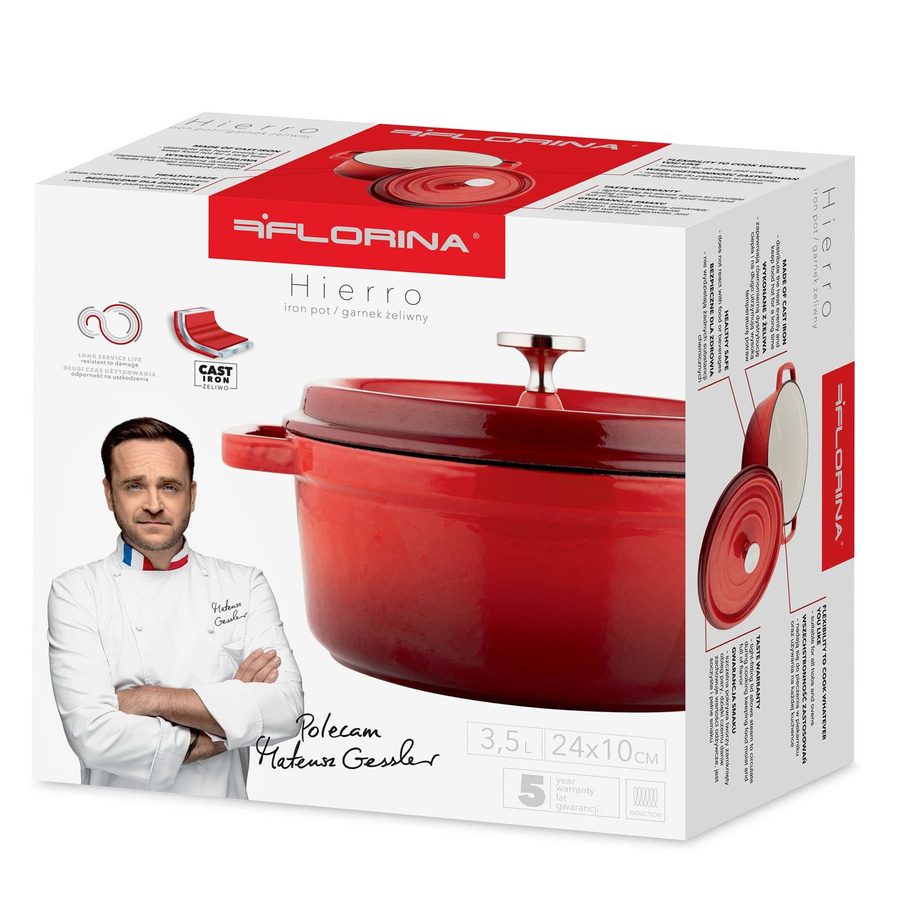 Garnek żeliwny Florina Hierro by Mateusz Gessler 24 cm 3,5 l