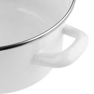 Garnek emaliowany na indukcję i gaz Emalia Polska Pleszew Hortensja 20 cm 3,7 l 