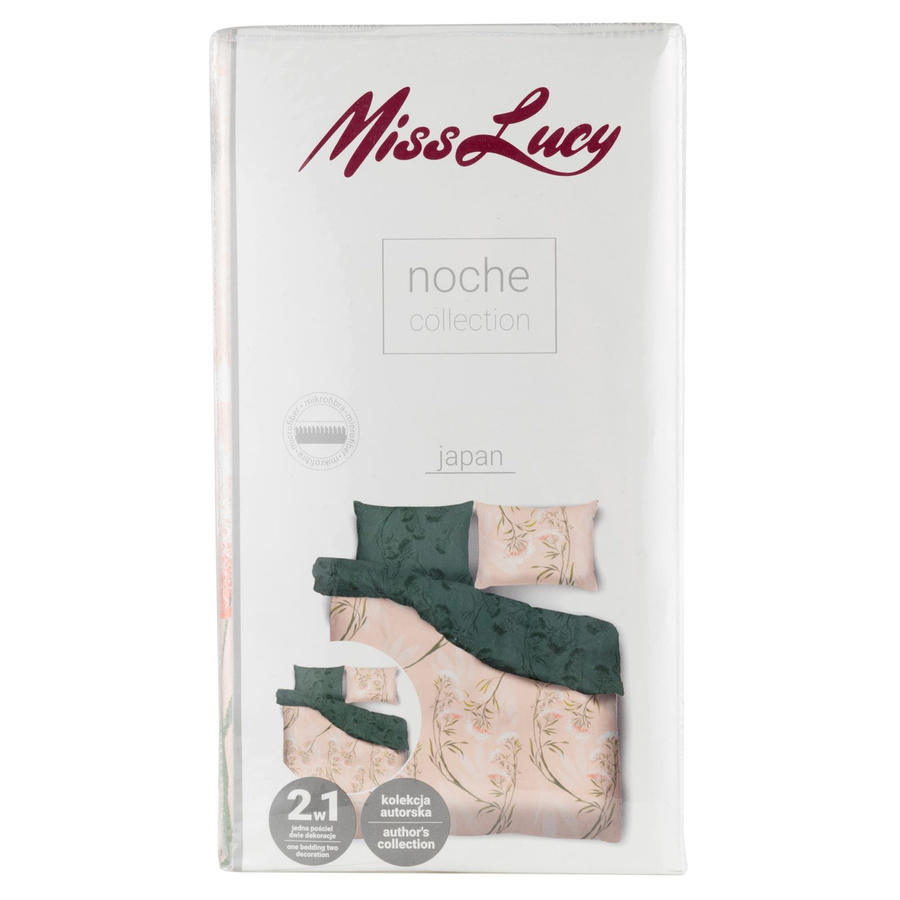Komplet pościeli z mikrofibry Noche Japan 160x200 cm; 2x70x80 cm