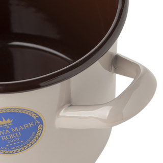 Garnek emaliowany Emalia Polska Pleszew Bruna 16 cm 2,5 l