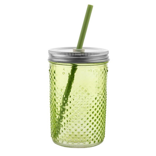 Szklanka Florina Dotty ze słomką mix 460 ml