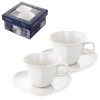 Filiżanki ze spodkiem Florina Amore kpl 2/4