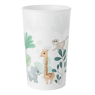 Kubek dziecięcy na wodę, soki i herbatę Praktyczna Forever Young Safari 250 ml biały