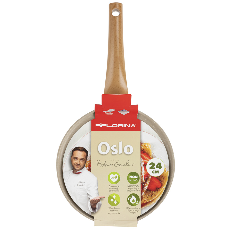 Patelnia do naleśników aluminiowa Florina Oslo 24 cm
